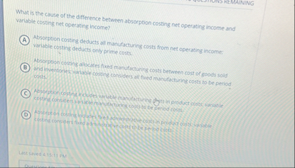 Solved What is the cause of the difference between | Chegg.com