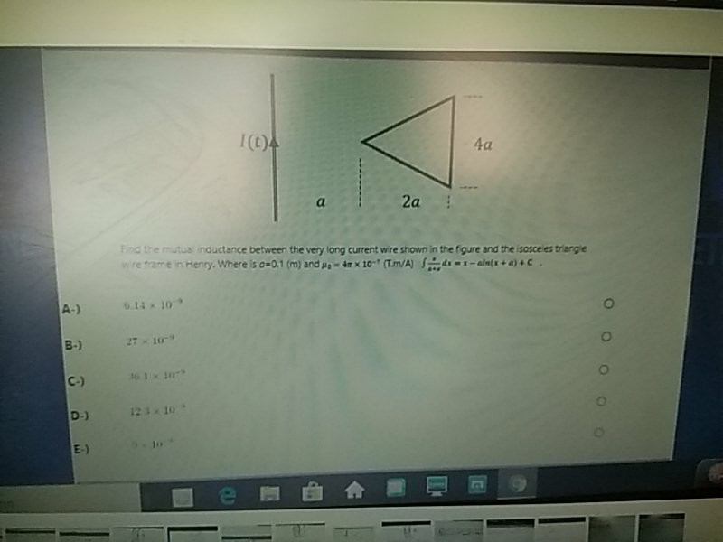 Solved I(C) 40 A 2a Find The Mutual Inductance Between The | Chegg.com