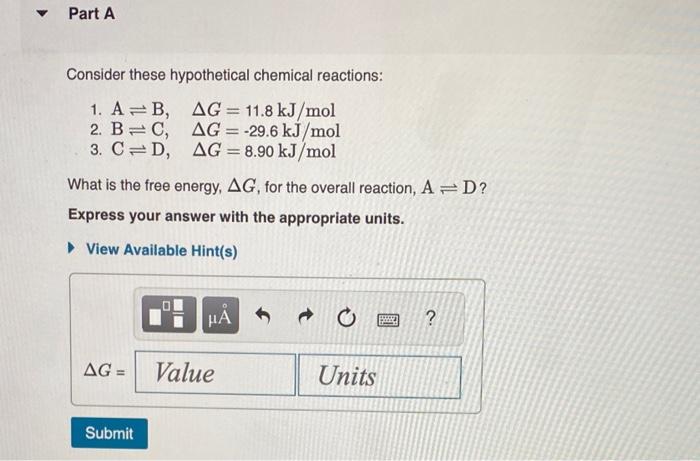 Solved Consider These Hypothetical Chemical Reactions: 1. | Chegg.com