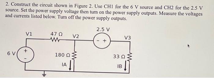 Solved 2. Construct the circuit shown in Figure 2. Use CH1 | Chegg.com