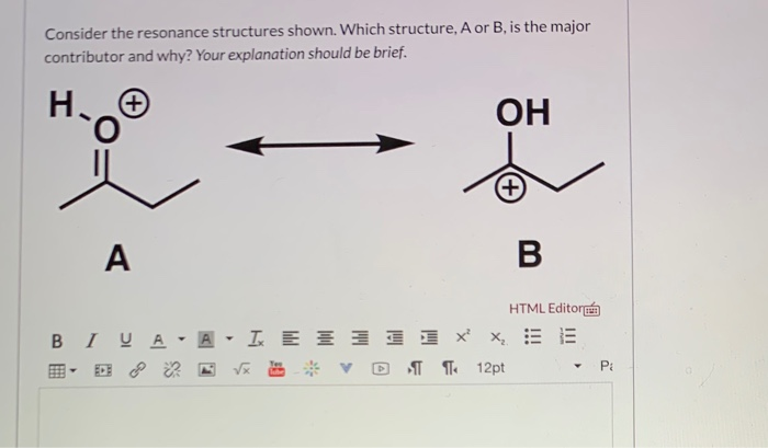 Solved Consider The Resonance Structures Shown. Which | Chegg.com