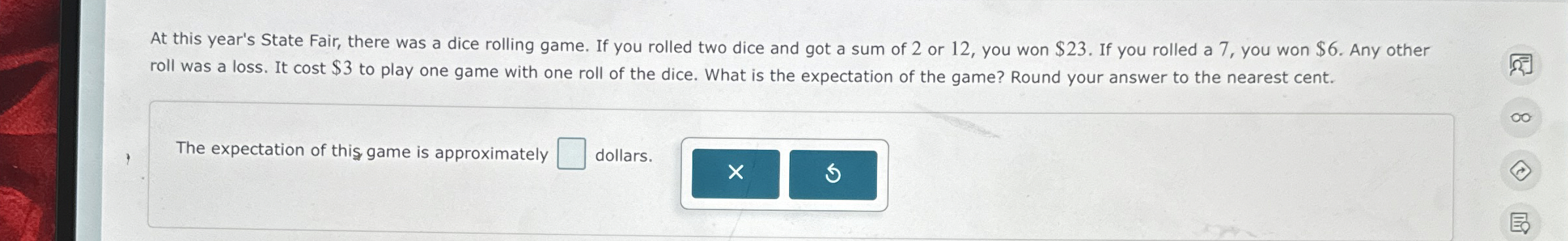 Solved At this year's State Fair, there was a dice rolling | Chegg.com