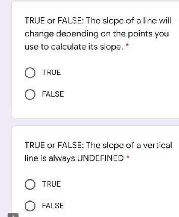 Solved TRUE or FALSE: The slope of a line will change | Chegg.com