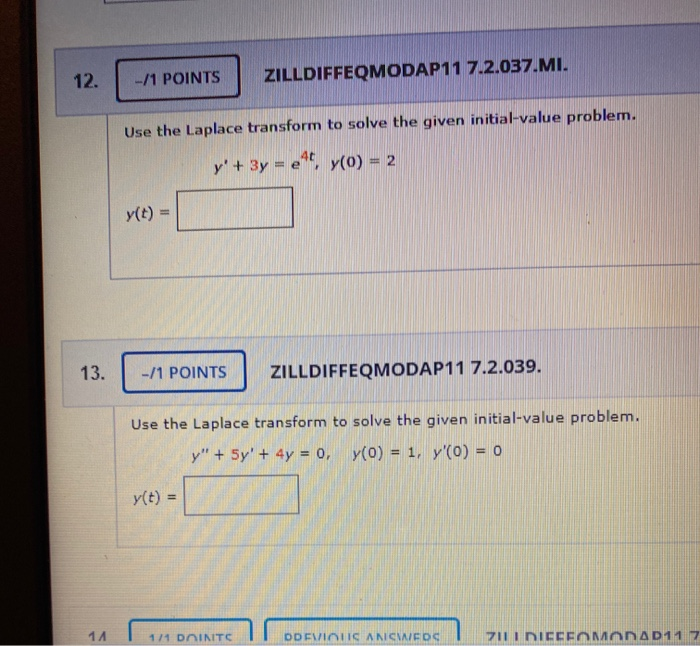 Solved 12. - 1 POINTS ZILLDIFFEQMODAP11 7.2.037.MI. Use The | Chegg.com