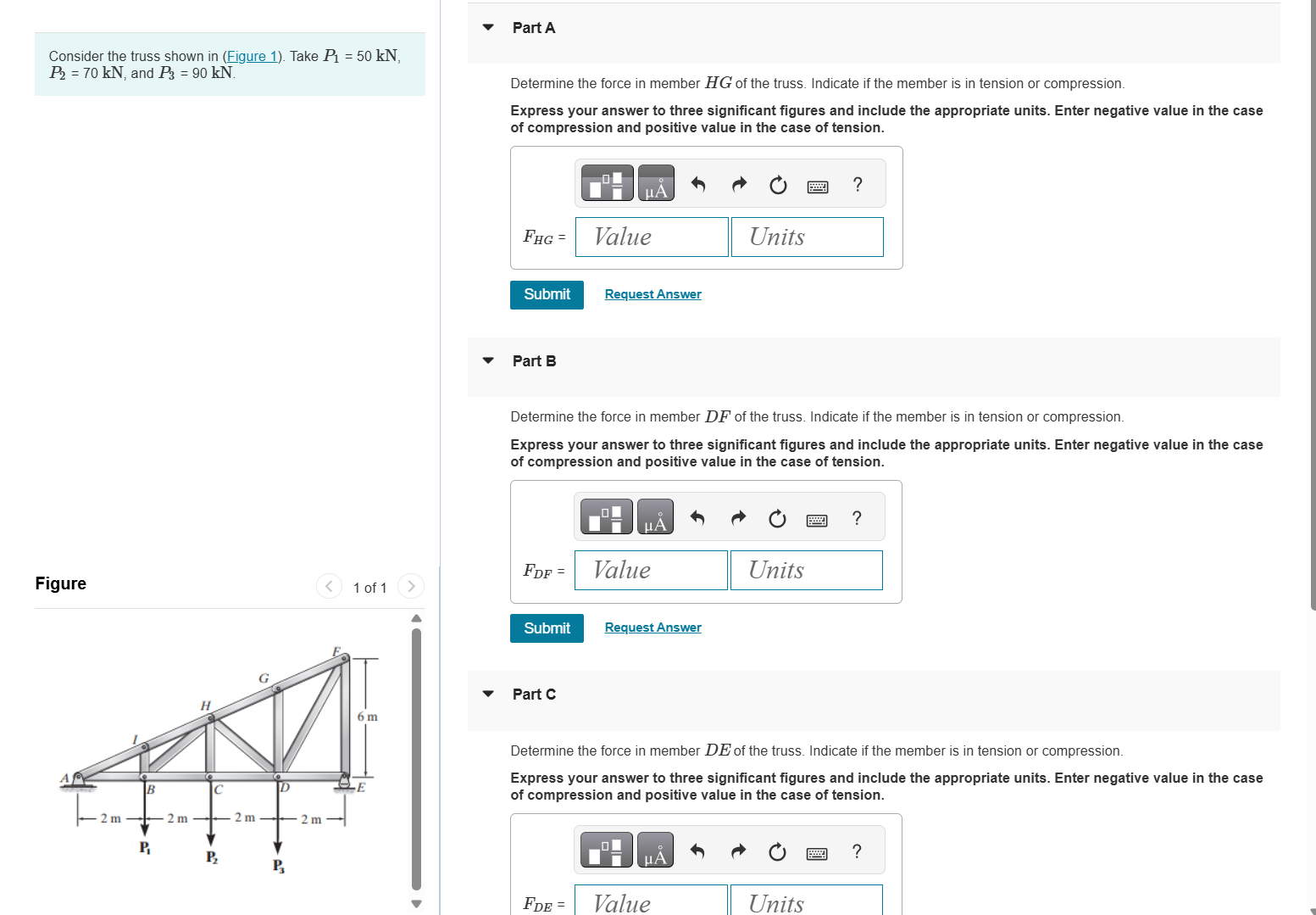 Part AConsider the truss shown in (Figure 1). ﻿Take | Chegg.com