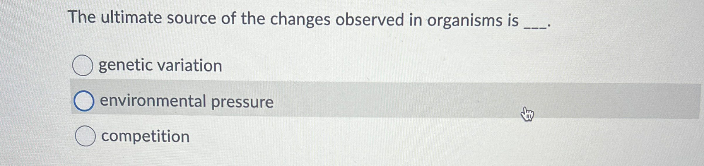 Solved The ultimate source of the changes observed in | Chegg.com