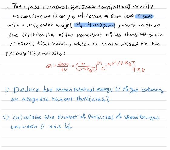 Solved . The Classic Maxwell-Boltzmann Distribution Of | Chegg.com