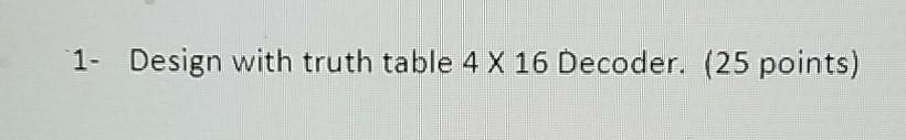 4 x 16 decoder truth table