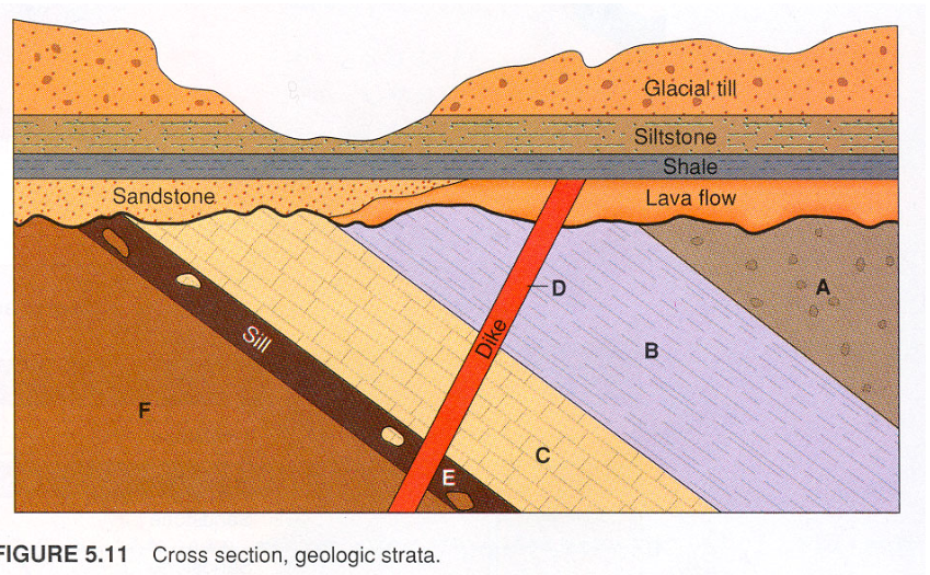 FIGURE 5.11 ﻿Cross section, geologic strata. In the | Chegg.com