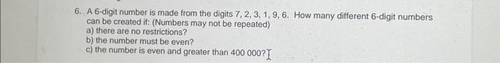 how many 9 digit numbers are there in all class 6