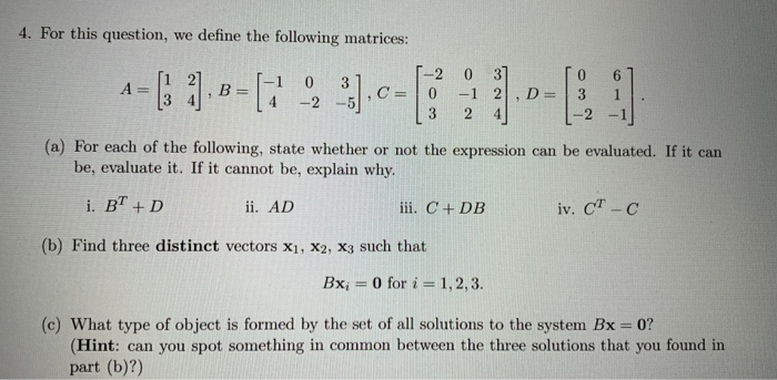 Solved Suppose a system of equations is represented by a | Chegg.com