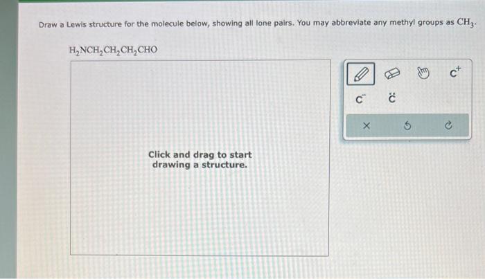 Solved Draw a Lewis structure for the molecule below, | Chegg.com