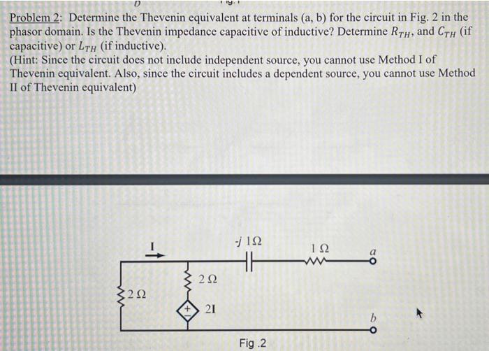 Solved Problem 2 Determine The Thevenin Equivalent At Chegg