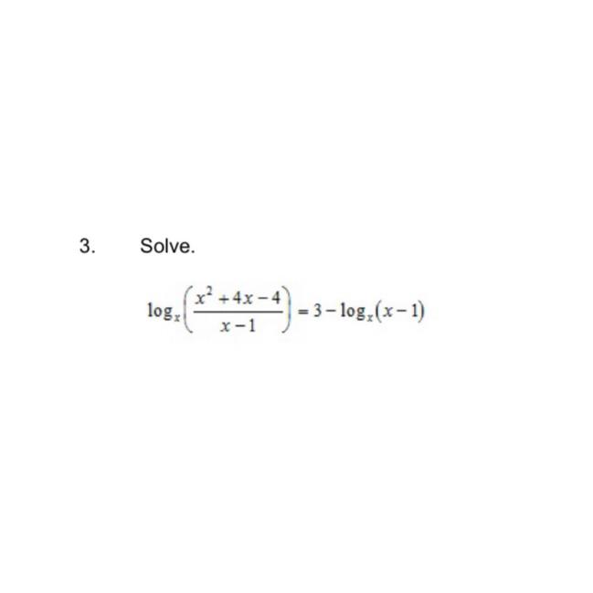 log0 4 x =- 1