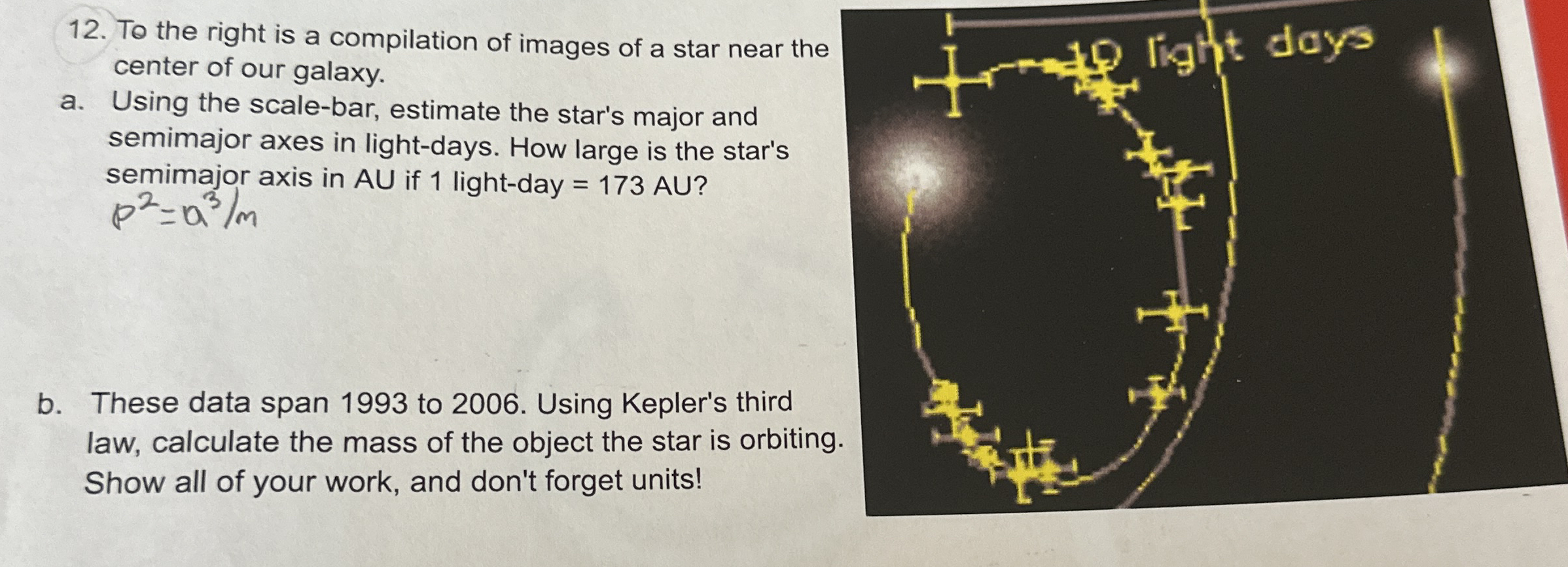 Solved To the right is a compilation of images of a star | Chegg.com