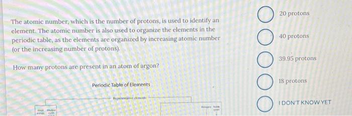 how to get the number of protons of an element