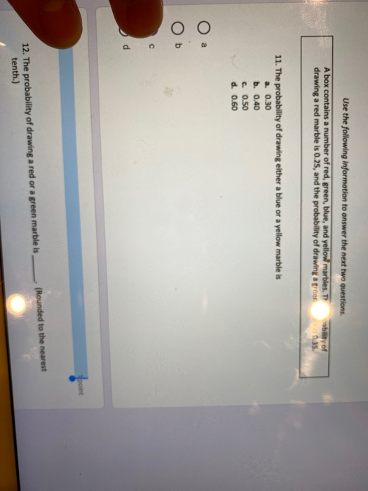 Solved 5* 1 point Use the following information to answer | Chegg.com