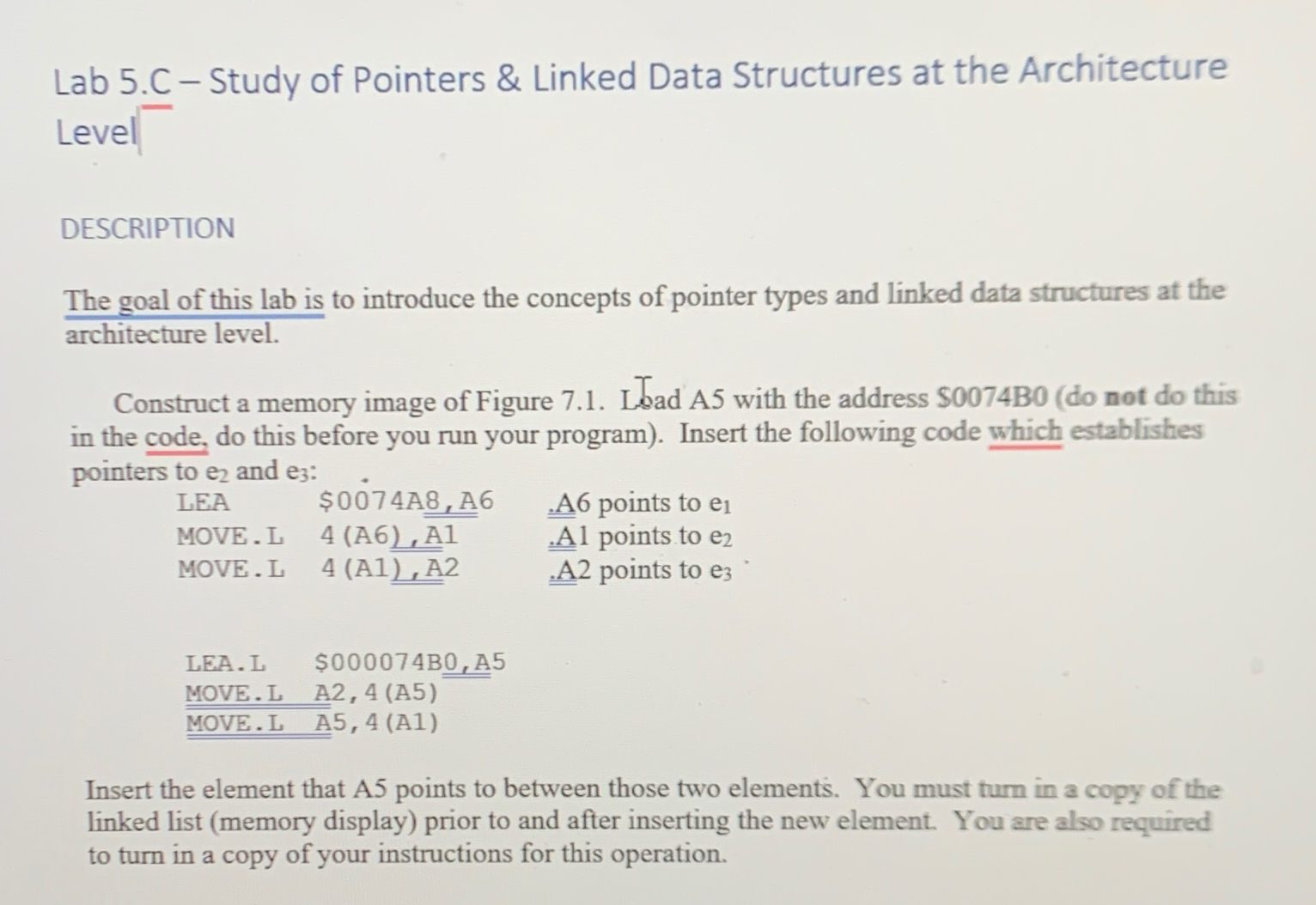 Solved Lab 5.C-Study of Pointers & Linked Data Structures at | Chegg.com