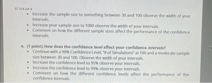 Solved Part 2. (5 points) Confidence Interval Simulations | Chegg.com