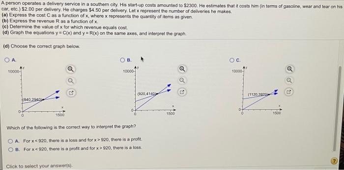 Solved A Person Operates A Delivery Service In A Southern Chegg Com