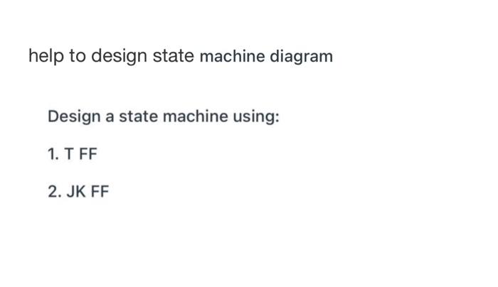 Solved help to design state machine diagram Design a state | Chegg.com