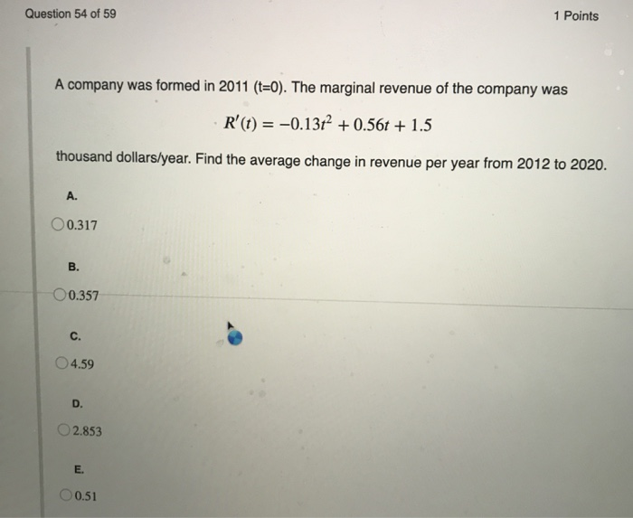 Solved Question 54 of 59 1 Points A company was formed in | Chegg.com
