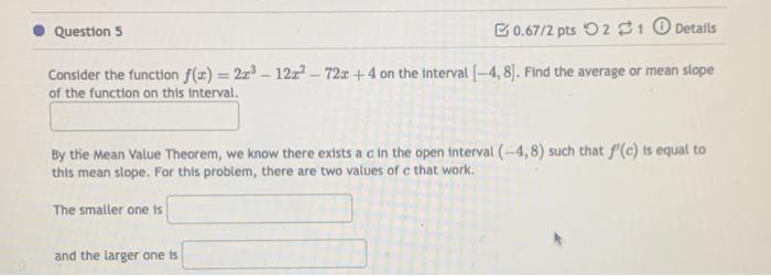 Solved 0.67/2 pts 221 0 Details Consider the function f(x) = | Chegg.com
