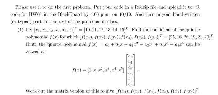 Solved Please use R to do the first problem. Put your code | Chegg.com