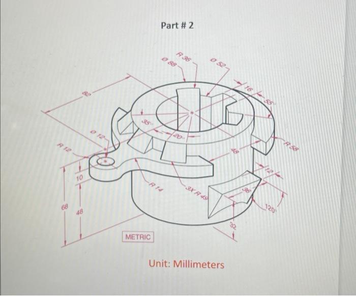 Solved i have the part in solidworks how do i dimension the | Chegg.com