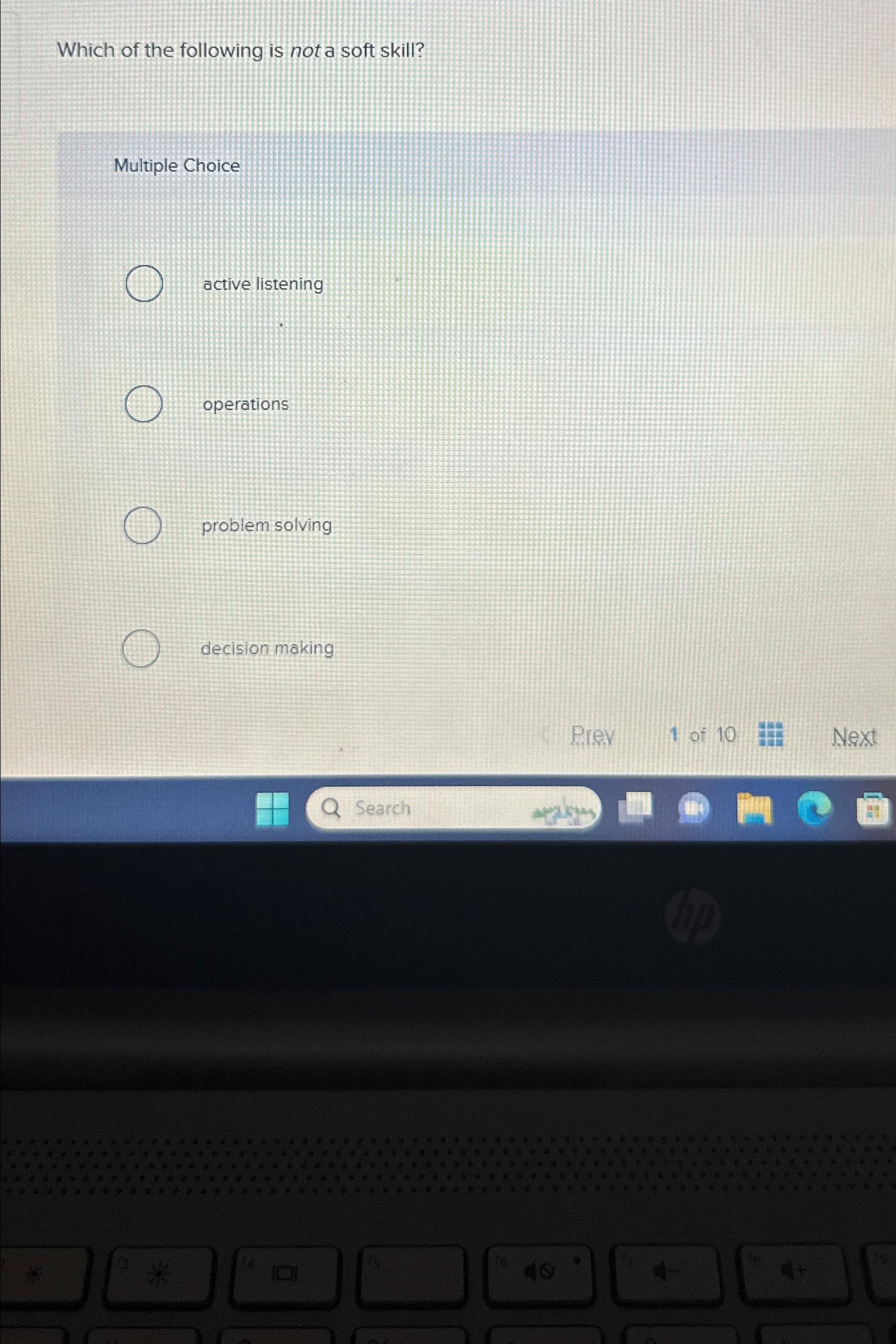 Solved Which of the following is not a soft skill?Multiple | Chegg.com
