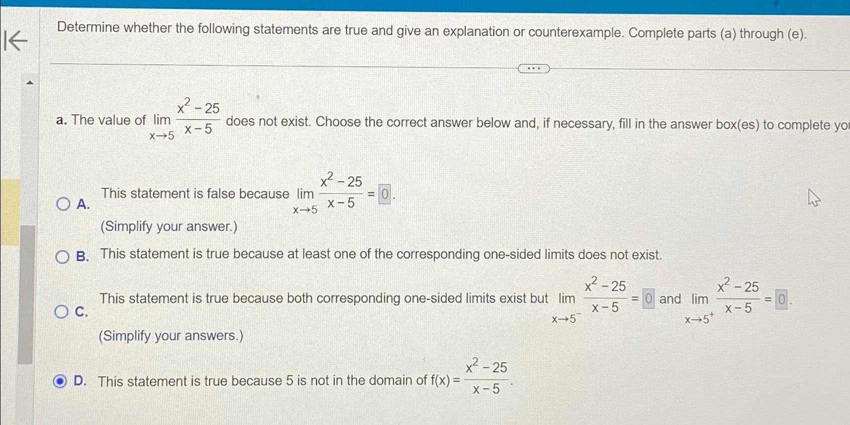 Solved Determine Whether The Following Statements Are True | Chegg.com