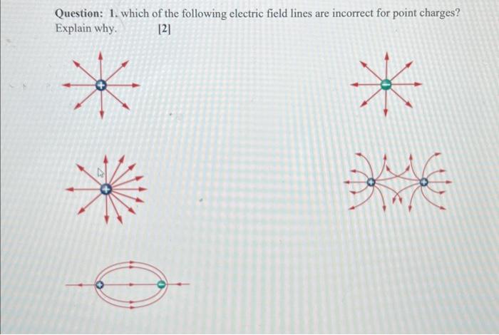 Solved Question: 1. which of the following electric field | Chegg.com