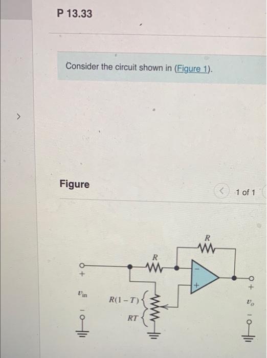 Solved P 13.33 Consider the circuit shown in (Figure 1). | Chegg.com