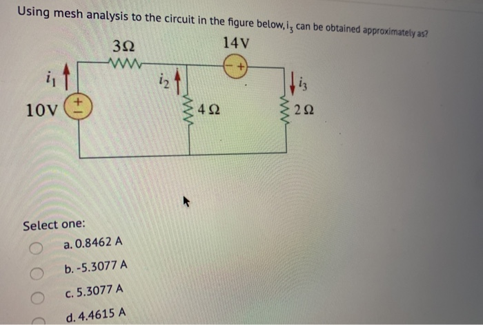 Solved Using mesh analysis to the circuit in the figure | Chegg.com