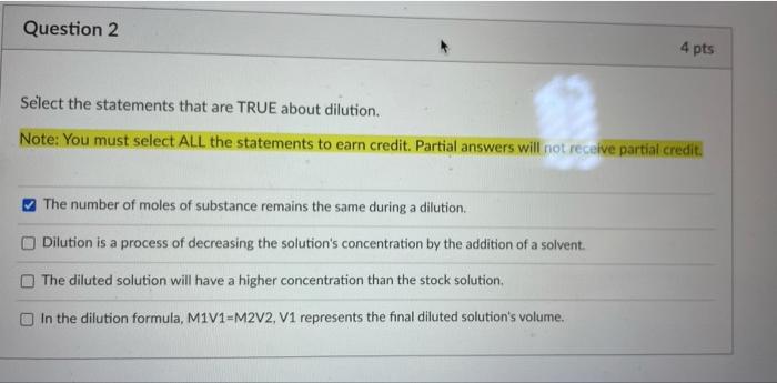Solved Question 2 4 pts Select the statements that are TRUE | Chegg.com