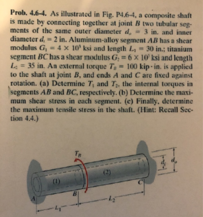 Solved Prob. 4.6-4. As illustrated in Fig. P4.6-4, a | Chegg.com