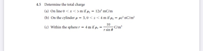 Solved 4.5 Determine the total charge (a) On line 0 | Chegg.com