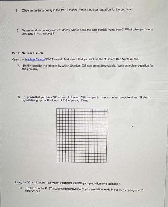 Solved Part A: Alpha Decay Start by opening the PhET model | Chegg.com