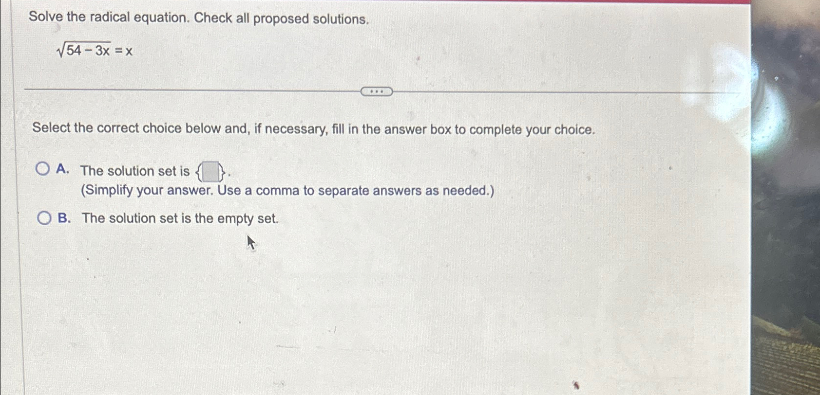 Solve the radical equation. Check all proposed | Chegg.com