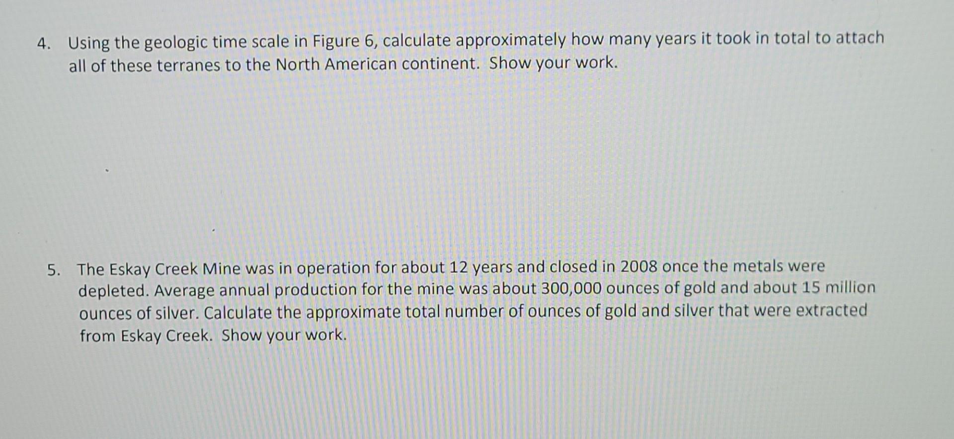 Solved 4. Using the geologic time scale in Figure 6, | Chegg.com