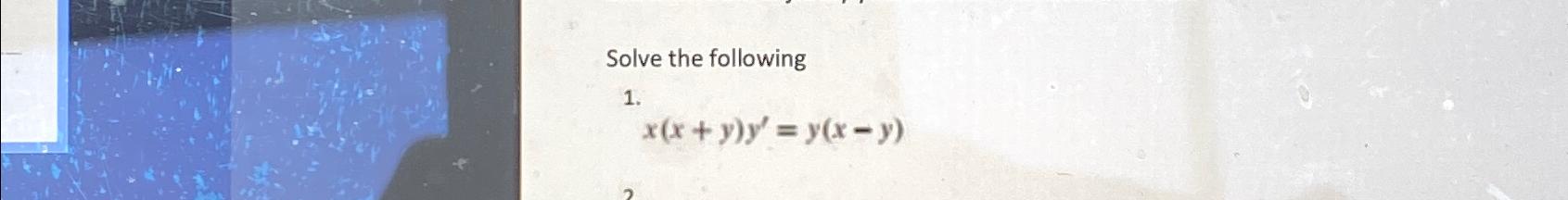 Solved Solve The Following1 X X Y Y Y X Y