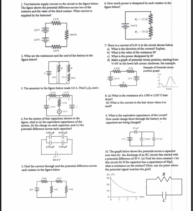Solved 6. How much power is dissipated by each resistor in