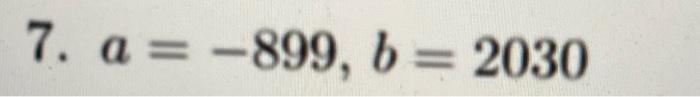 Solved Find (a,b) For Each Pair Given In Problems 1 Through | Chegg.com