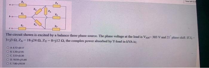 Solved one lento Z Z Z Z The circuit shown is excited by a | Chegg.com
