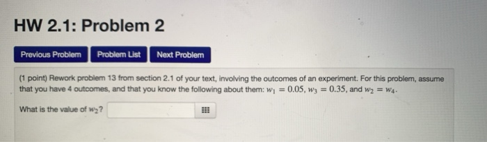 Solved HW 2.1: Problem 2 Previous Problem Problem List Next | Chegg.com