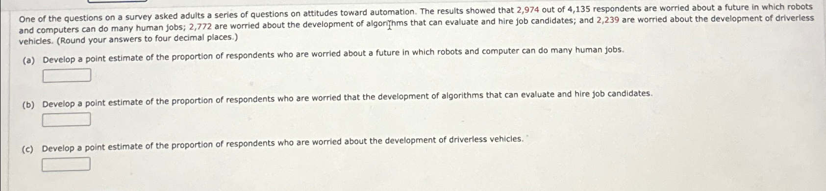 Solved vehicles. (Round your answers to four decimal | Chegg.com