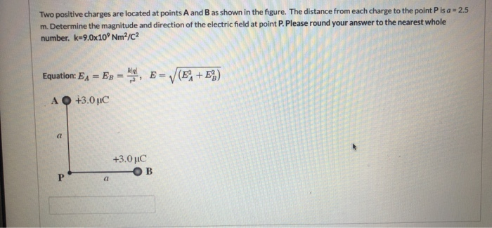 Solved Two positive charges are located at points A and B as | Chegg.com