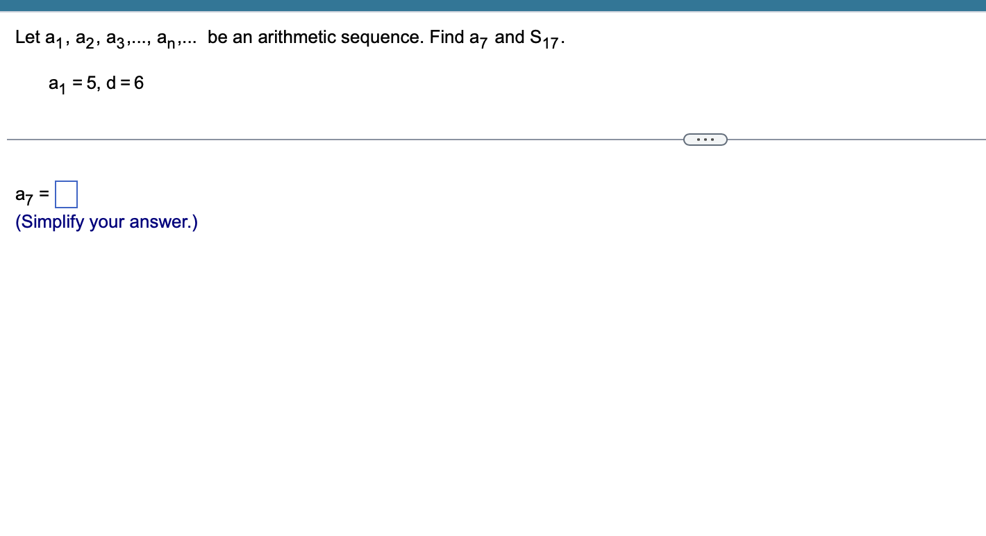 Solved Let A1 A2 A3 Dots An Dots Be An Arithmetic Sequence Chegg Solved Let A1 A2 A3 Dots An Dots Be An Arithmetic Sequence Chegg