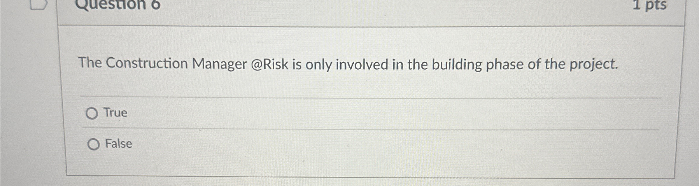 Solved The Construction Manager @Risk is only involved in | Chegg.com