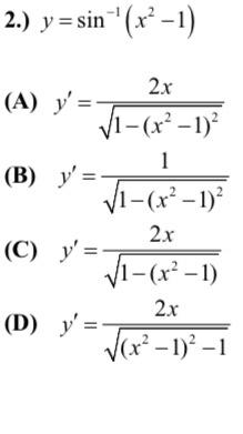 Solved 2 Y Sin X 1 2x A Y 1 X 1 1 B Y Y Chegg Com